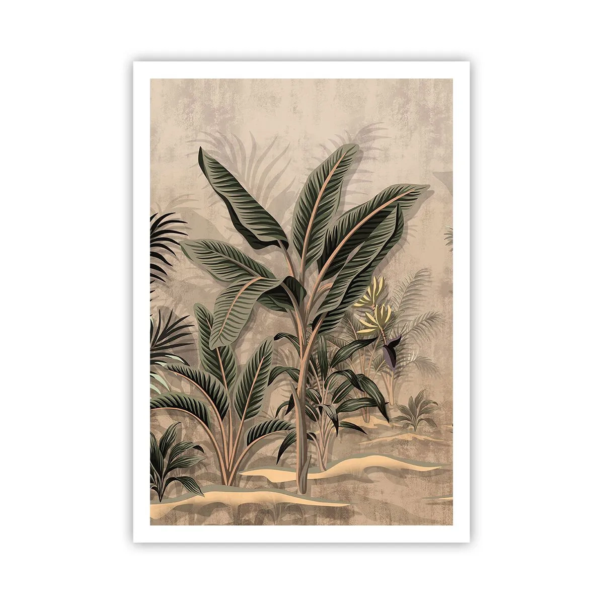 Plakat - Gravering i kolonistil - 70x100 cm