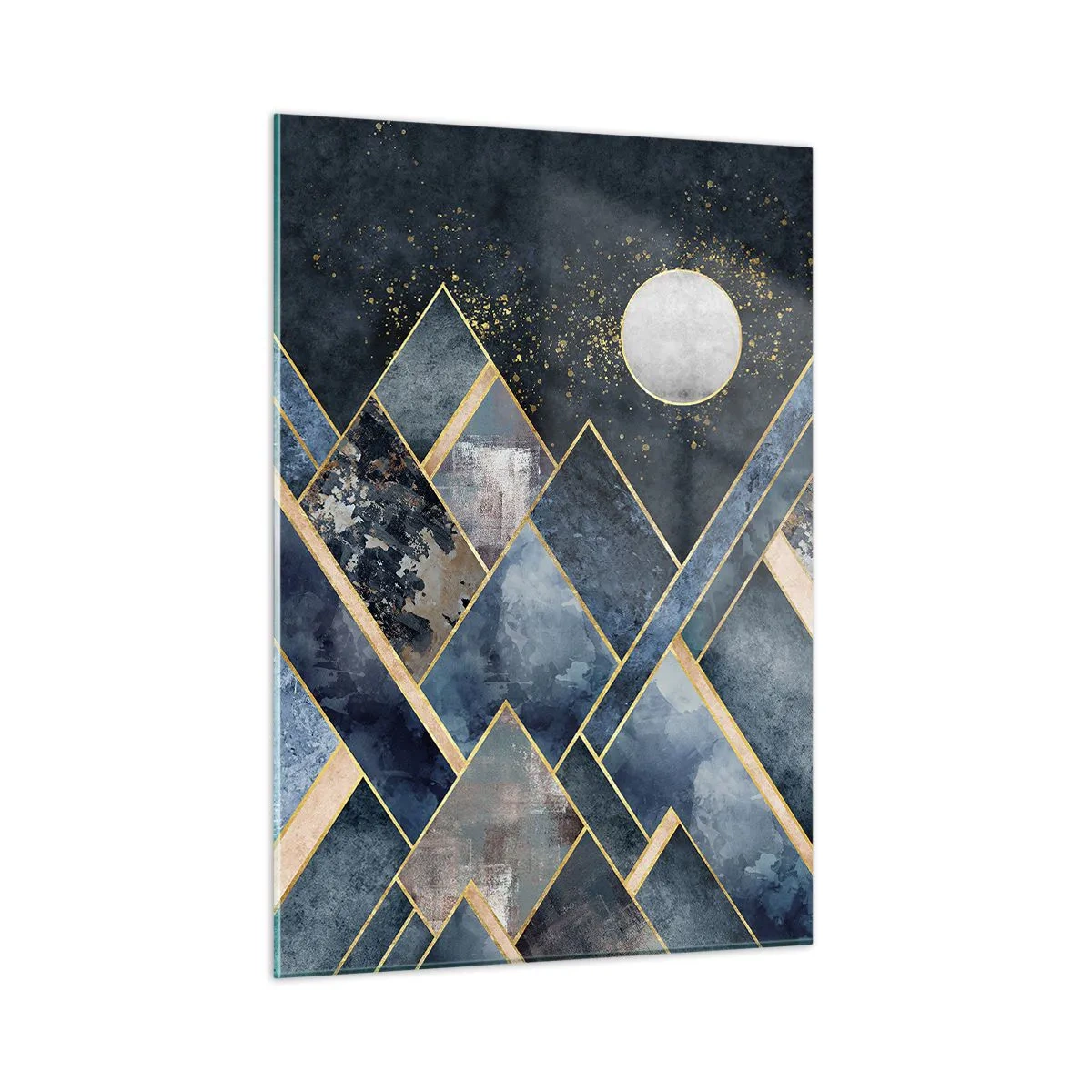 Billede på glas - Geometrisk landskab - 50x70 cm