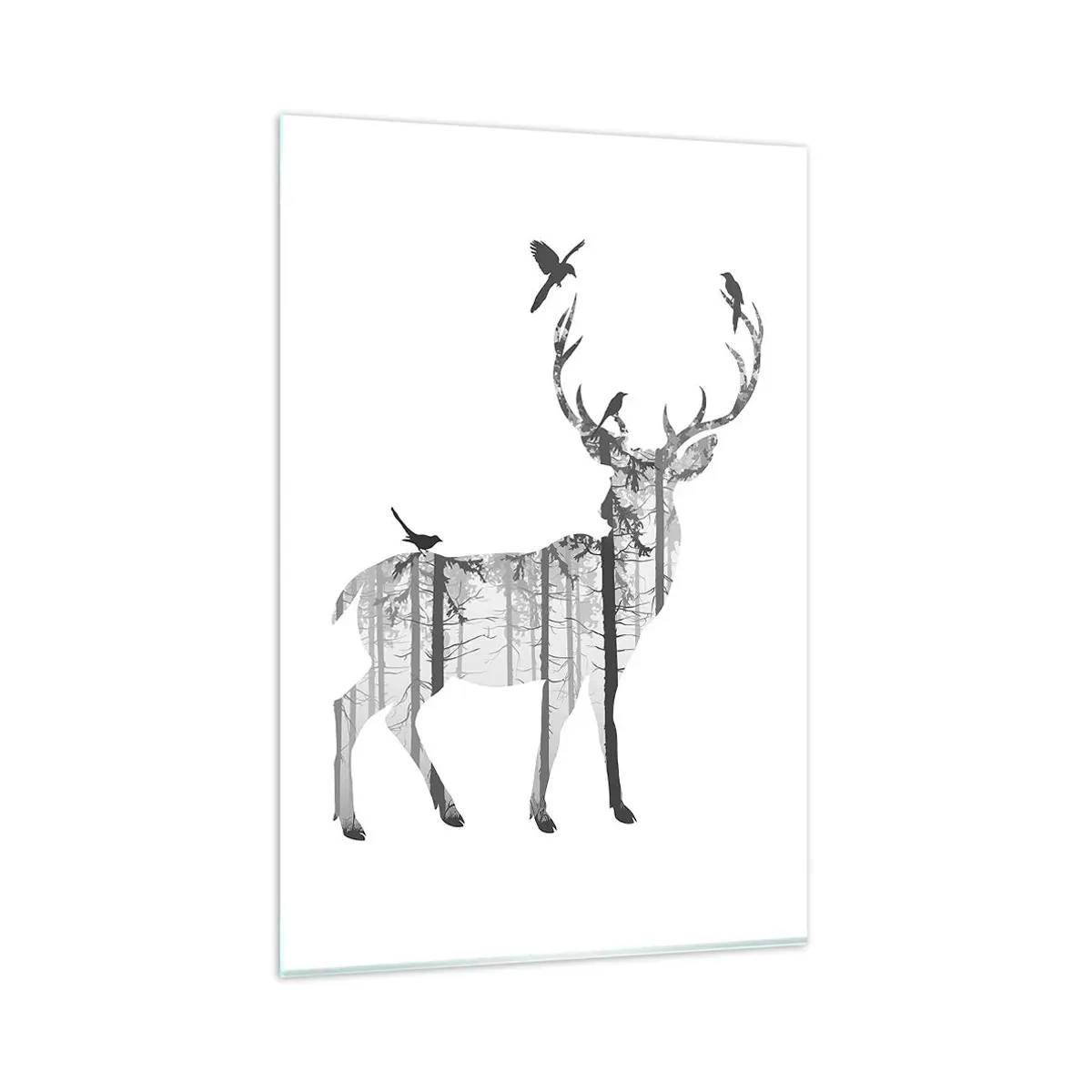 Billede på glas - Skovens gode ånd - 80x120 cm