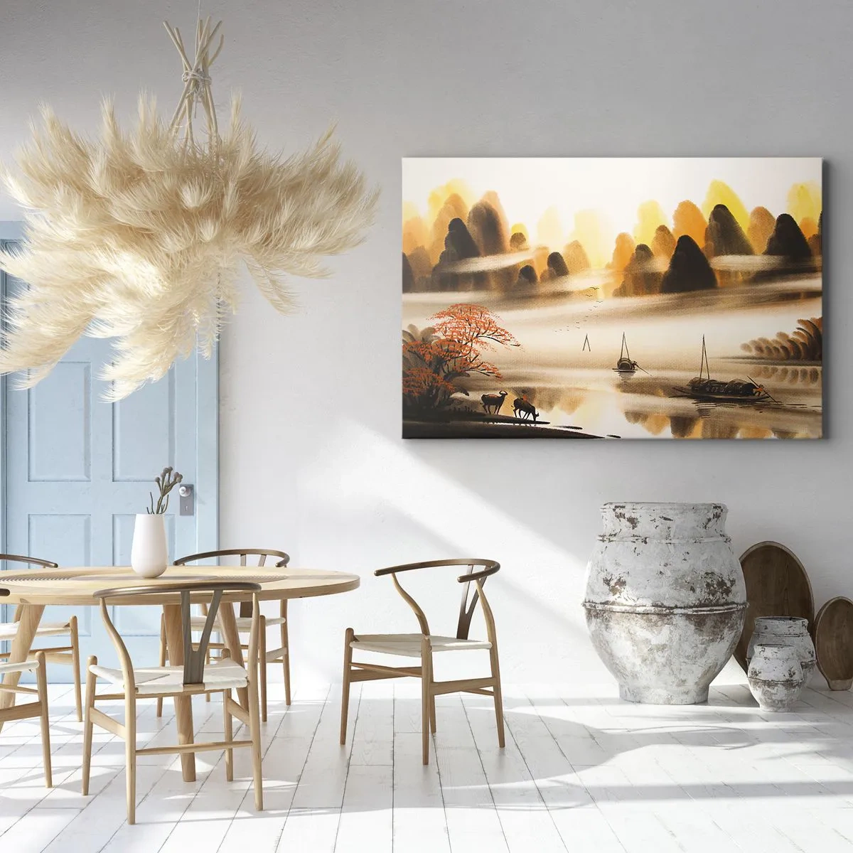 Lærredstryk - Billede på lærred - Længere væk end det fjerne Østen - 120x80 cm