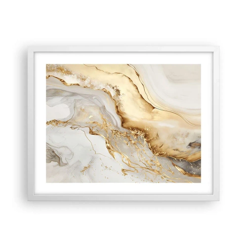 Plakat i hvid ramme - Abstraktion: skønhed og godhed - 50x40 cm