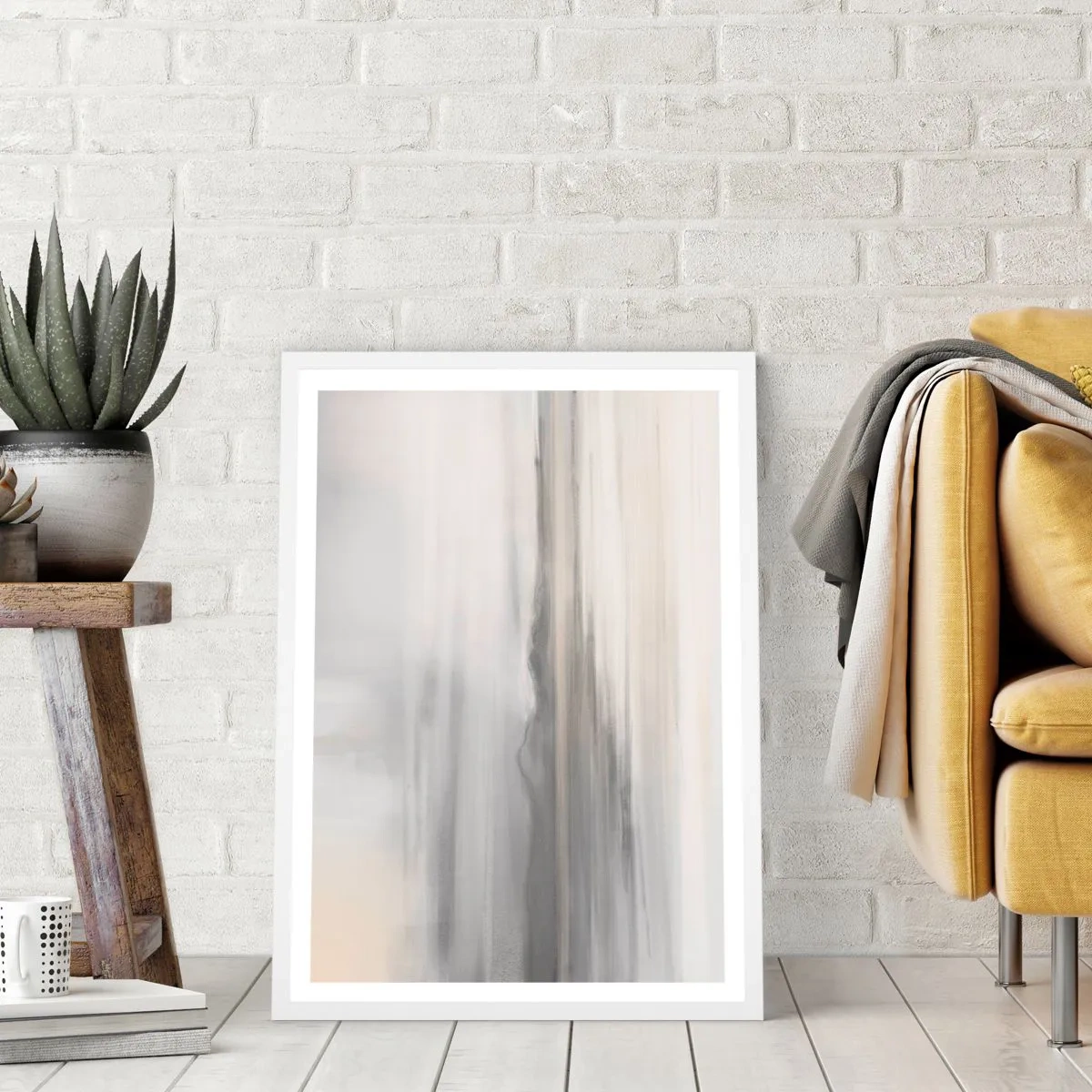 Plakat i hvid ramme - En tankevækkende afstand - 40x50 cm