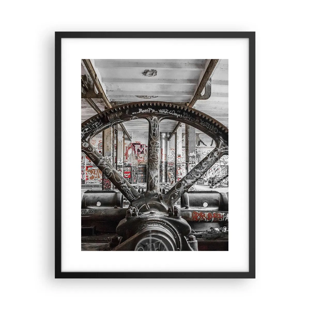 Plakat i sort ramme - Fabrikkens hemmelige liv - 40x50 cm