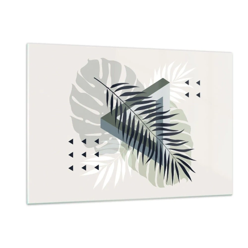Billede på glas - Natur og geometri - to ordener? - 120x80 cm