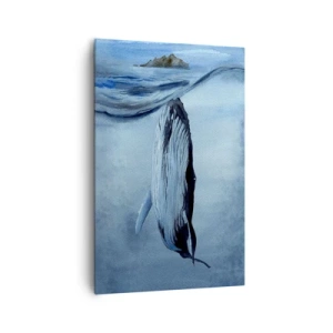 Lærredstryk - Billede på lærred - To verdener i nord - 80x120 cm