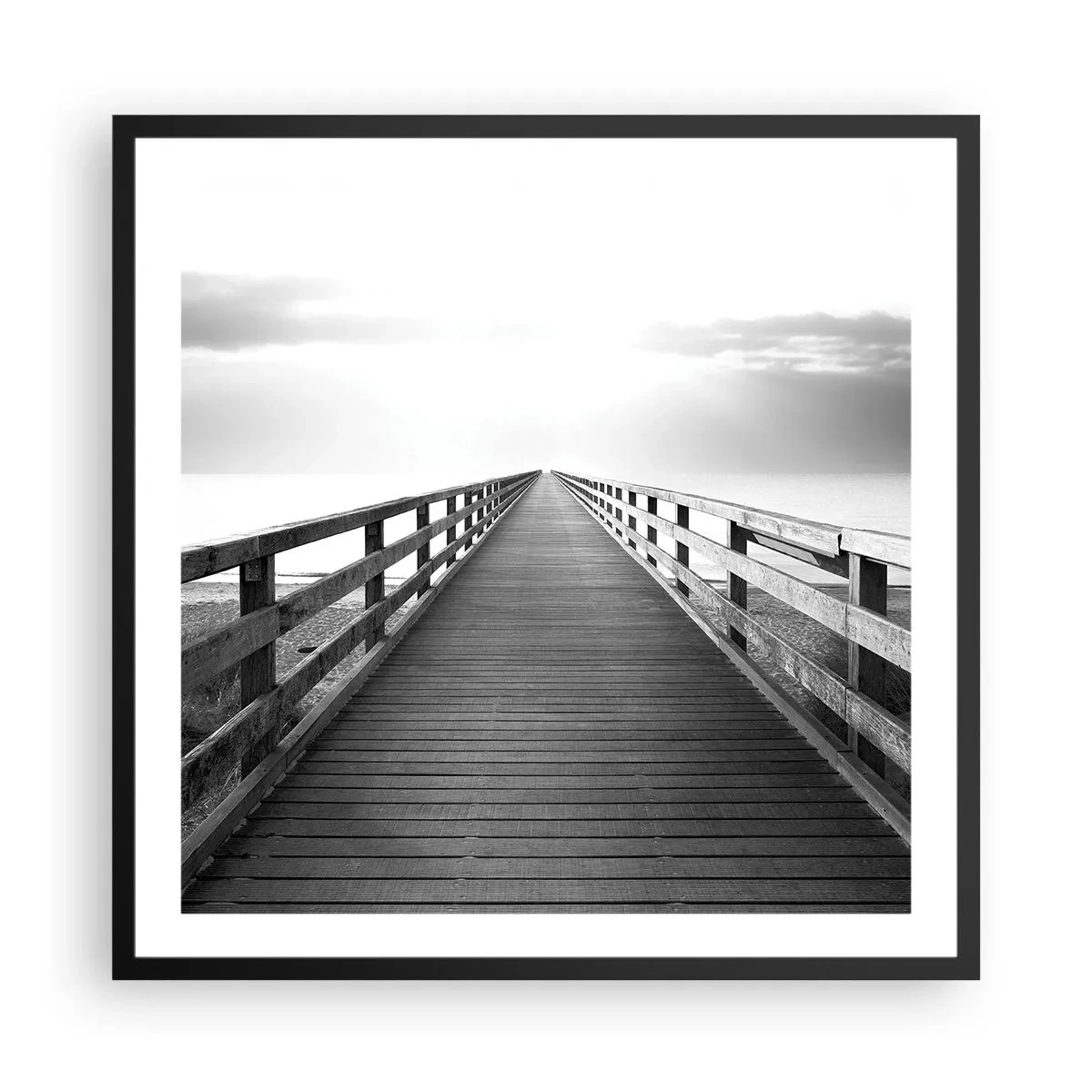 Plakat i sort ramme - Ind i det fjerne… - 60x60 cm