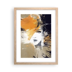 Plakat i ramme af lyst egetræ - Og det bliver let - 30x40 cm