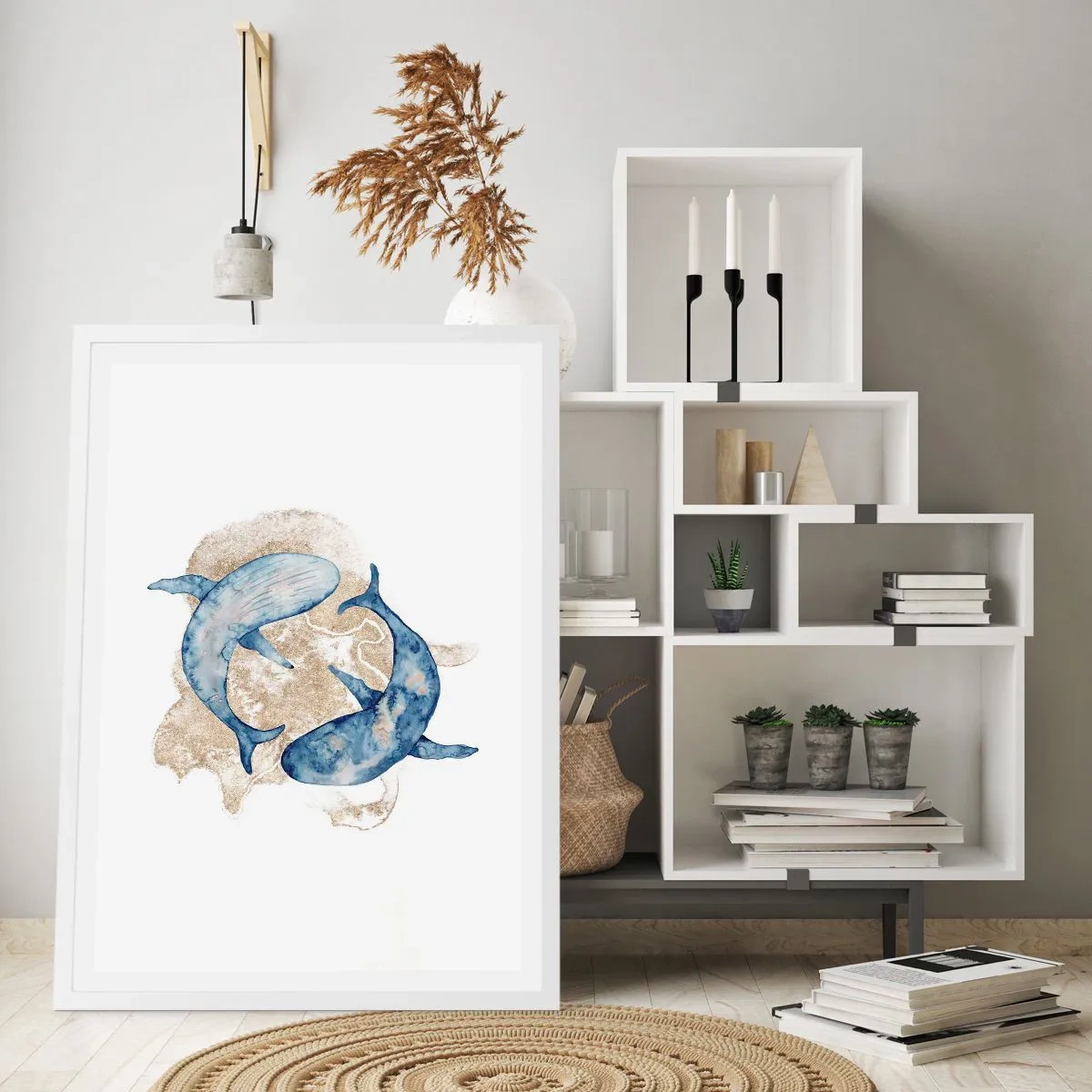 Plakat i hvid ramme - Venskab eller kærlighed? - 61x91 cm