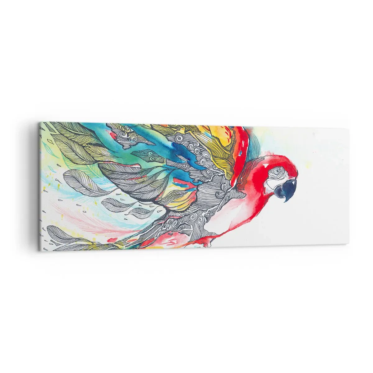 Lærredstryk - Billede på lærred - Lev farverigt - 140x50 cm