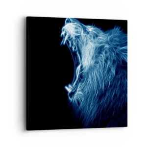 Lærredstryk - Billede på lærred - Kongens flammende vrede - 40x40 cm