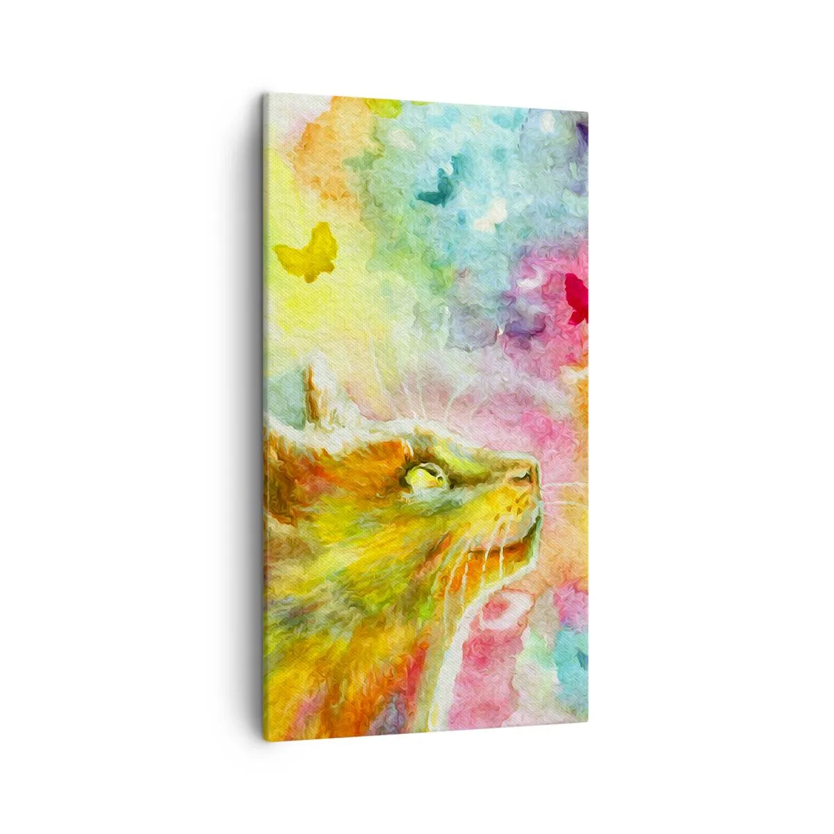 Lærredstryk - Billede på lærred - Kattens høje himmel - 45x80 cm