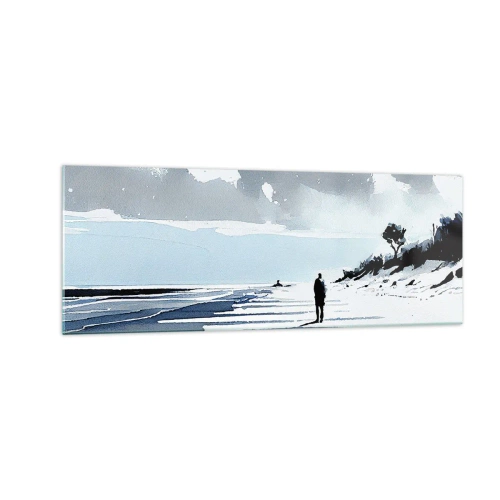 Billede på glas - Alene - 140x50 cm
