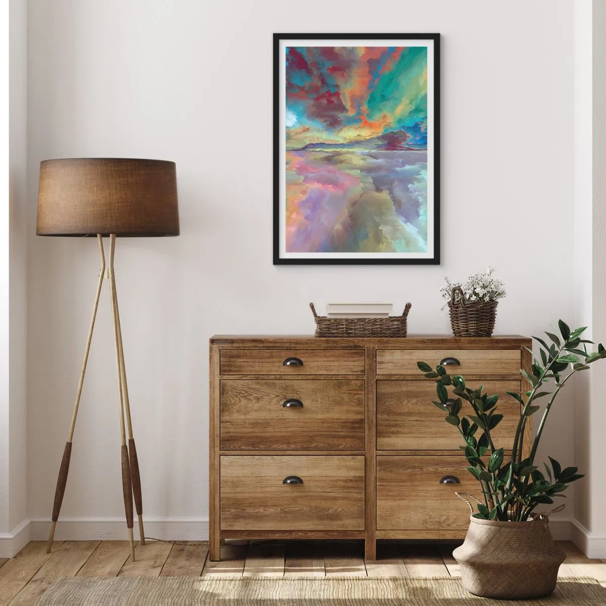 Plakat i sort ramme - To himle - 40x50 cm