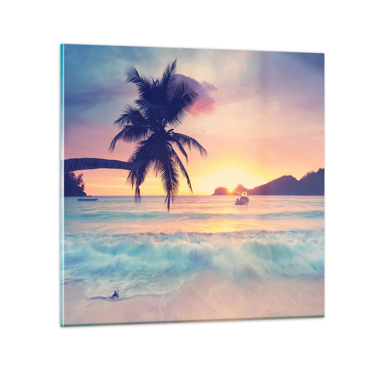 Billede på glas - En aften i bugten - 60x60 cm