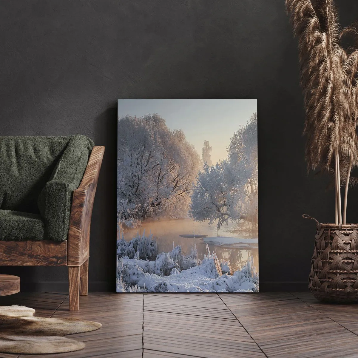 Lærredstryk - Billede på lærred - Alt lyser i solskinnende krystal - 50x70 cm