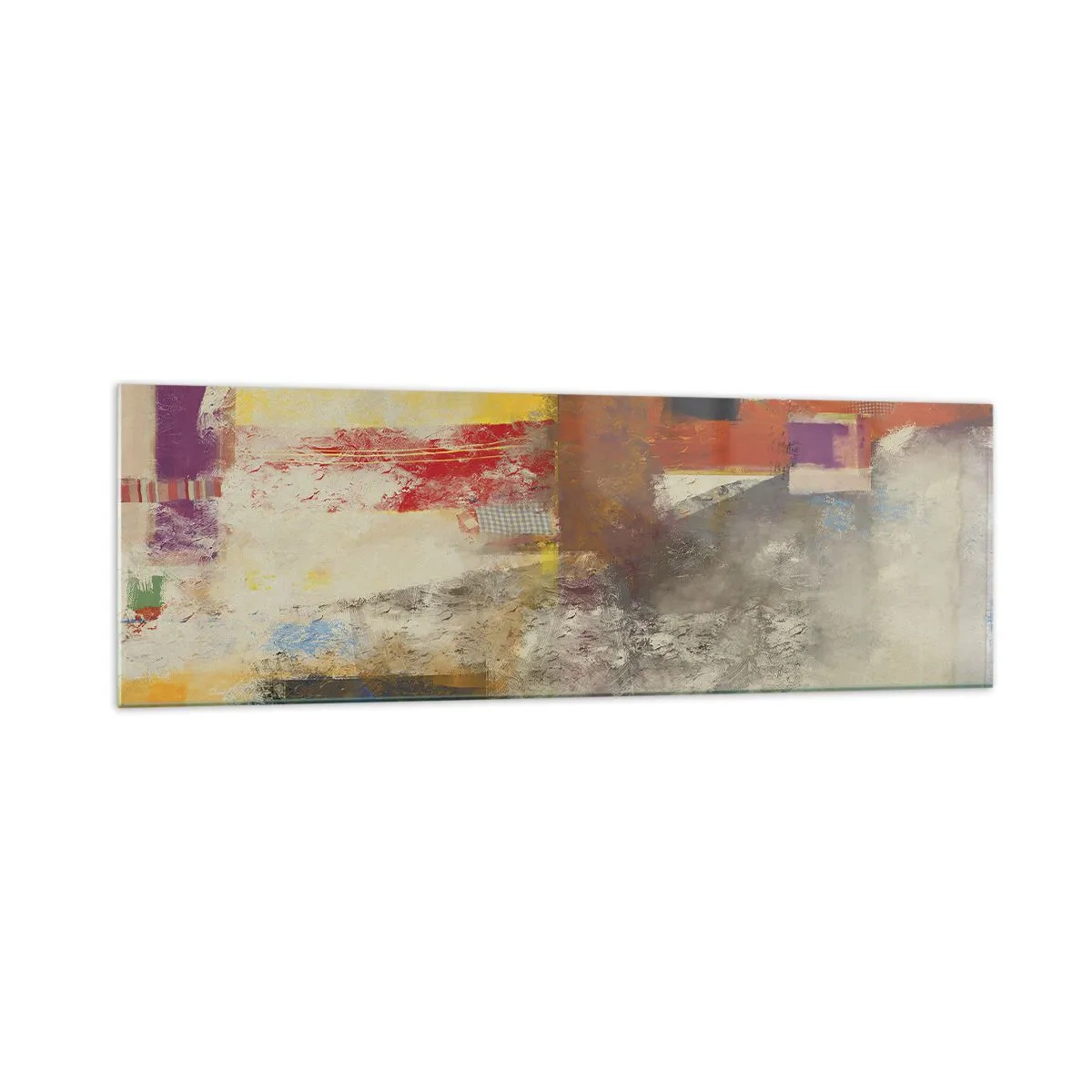 Billede på glas - Geometri af farver - 160x50 cm