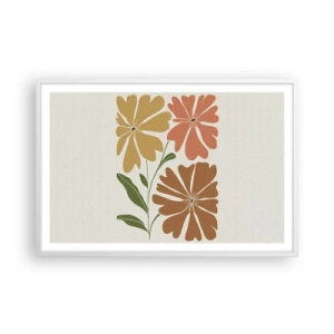 Plakat i hvid ramme - Natur og geometri - 91x61 cm