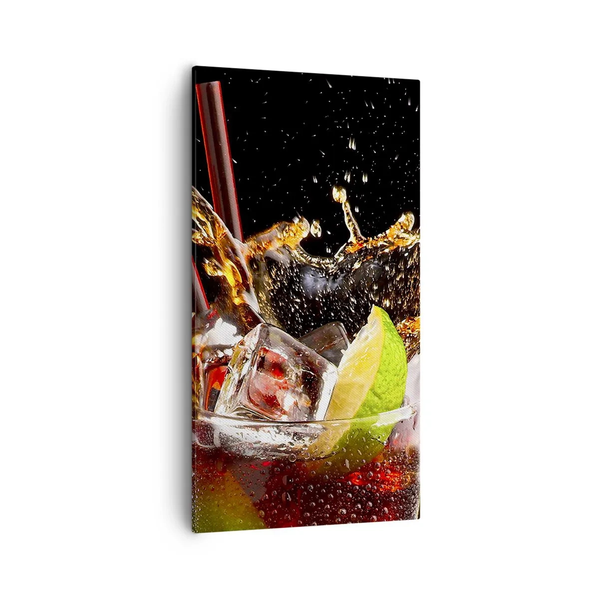 Lærredstryk - Billede på lærred - Glæde og farveenergi - 55x100 cm