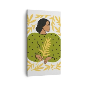 Lærredstryk - Billede på lærred - Hawaiiansk pige - 45x80 cm