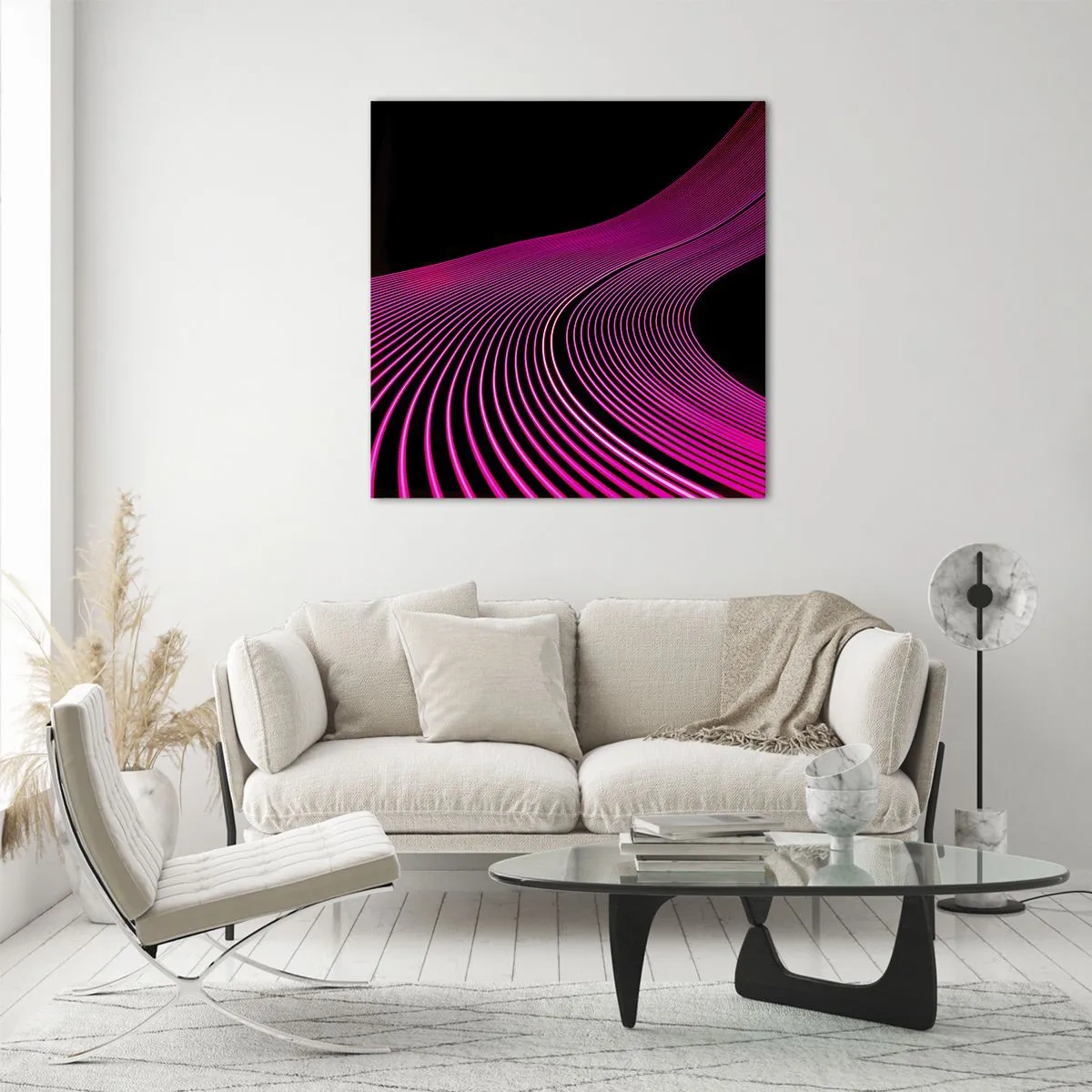 Billede på glas - En allé af lys - 60x60 cm