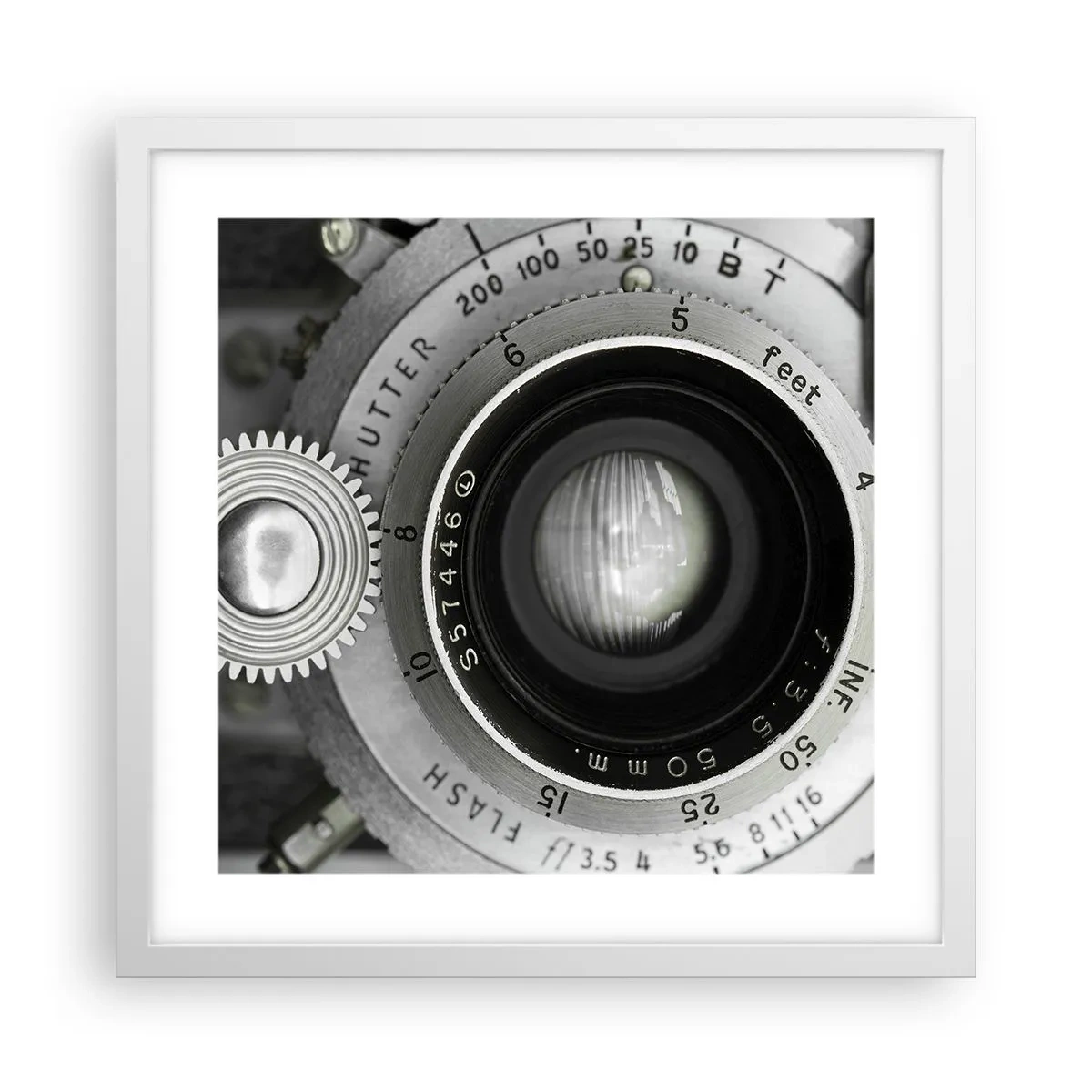 Plakat i hvid ramme - Historien om Hollywood - 40x40 cm