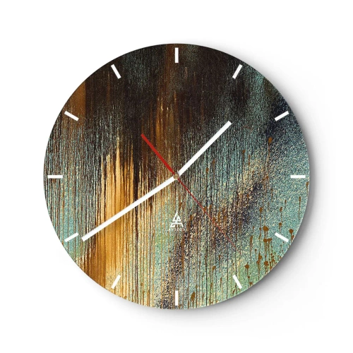 Vægur, Uret - En utilsigtet farverig komposition - 40x40 cm