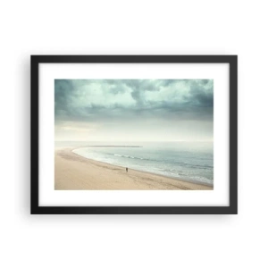 Plakat i sort ramme - På jagt efter fred - 40x30 cm