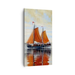 Lærredstryk - Billede på lærred - Hey, sejl, sømand.... - 65x120 cm