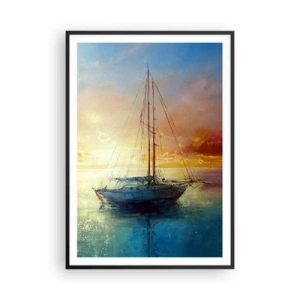 Plakat i sort ramme - I en gylden bugt - 70x100 cm