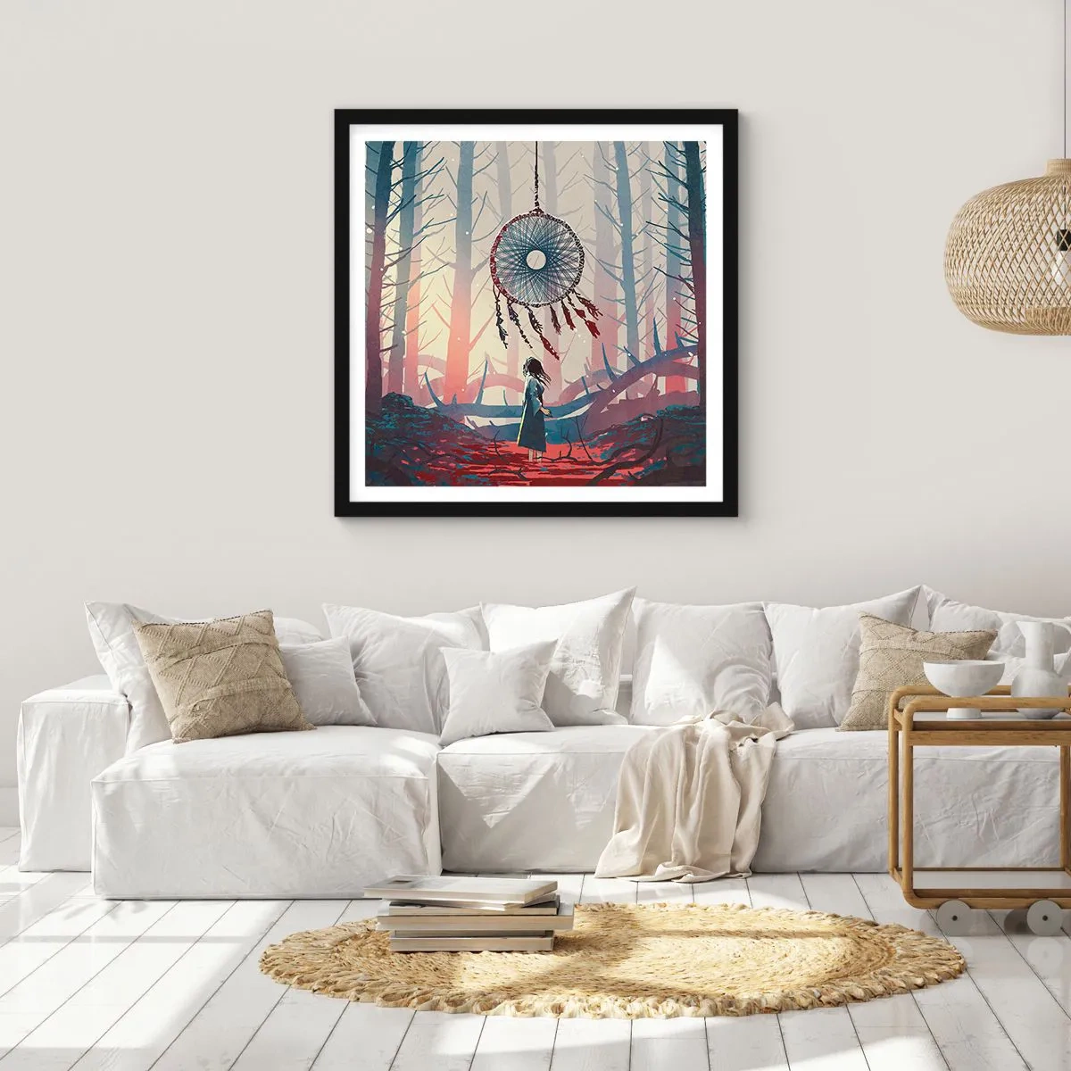 Plakat i sort ramme - Det hemmelige ritual for lykke - 30x30 cm