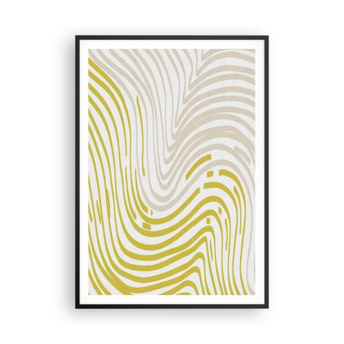 Plakat i sort ramme - Komposition med et blidt sving - 70x100 cm