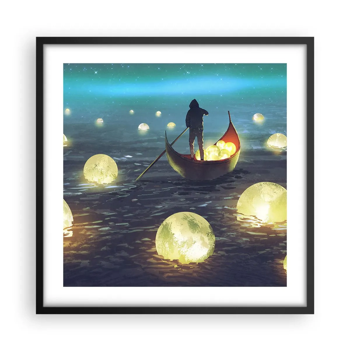 Plakat i sort ramme - Ting, som filosoffer aldrig har drømt om - 50x50 cm