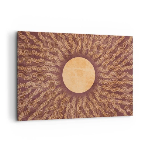 Lærredstryk - Billede på lærred - Ikon for solen - 120x80 cm