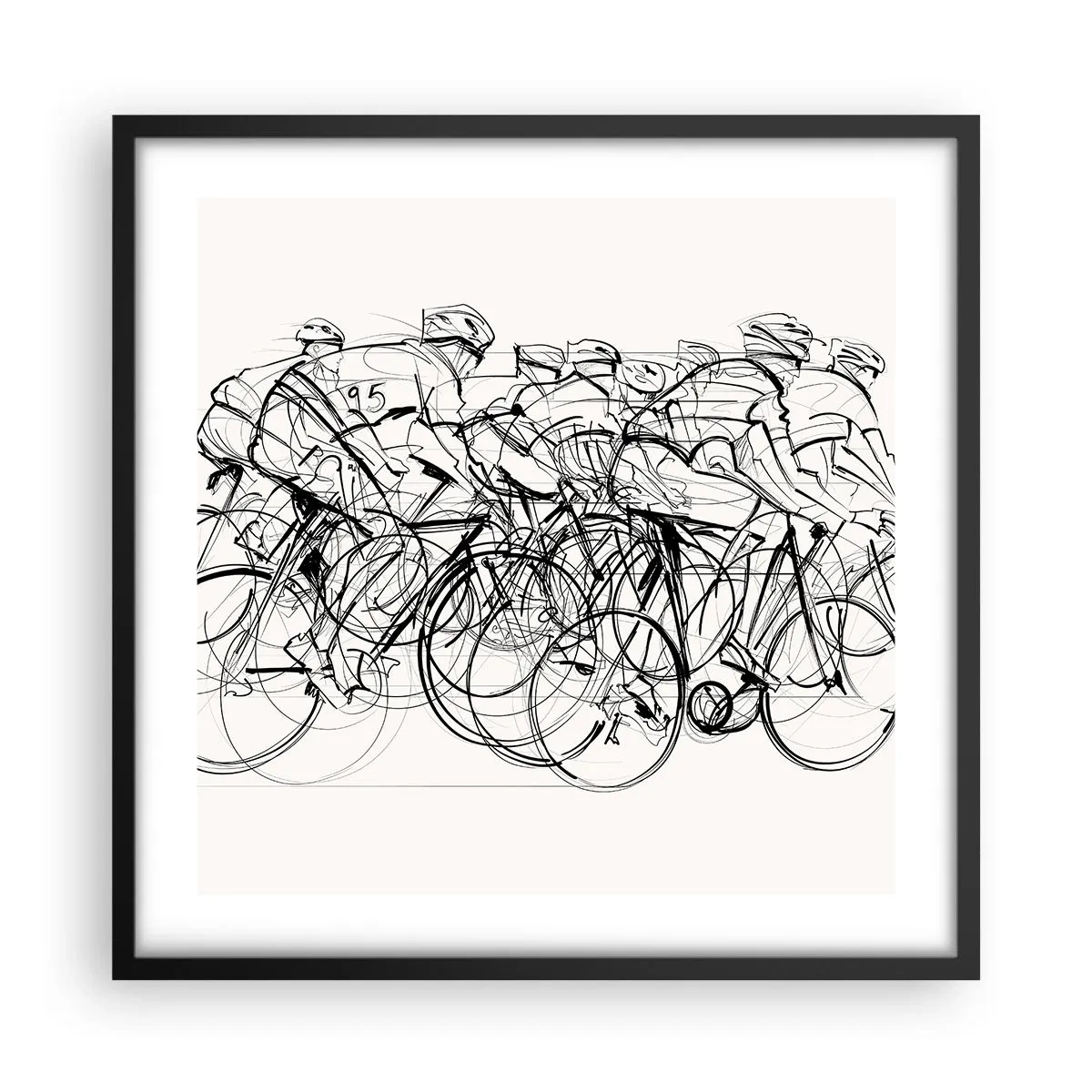 Plakat i sort ramme - Sammen i et team - 50x50 cm