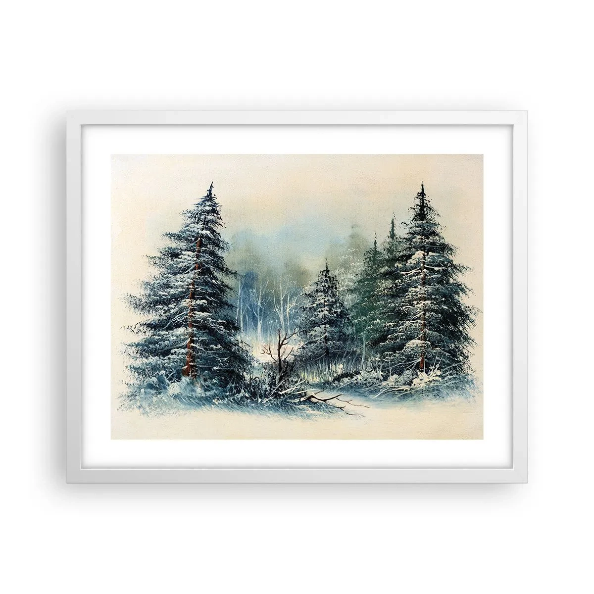 Plakat i hvid ramme - Klar til jul - 50x40 cm