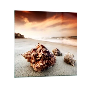 Billede på glas - Bølgebevægelser - 30x30 cm