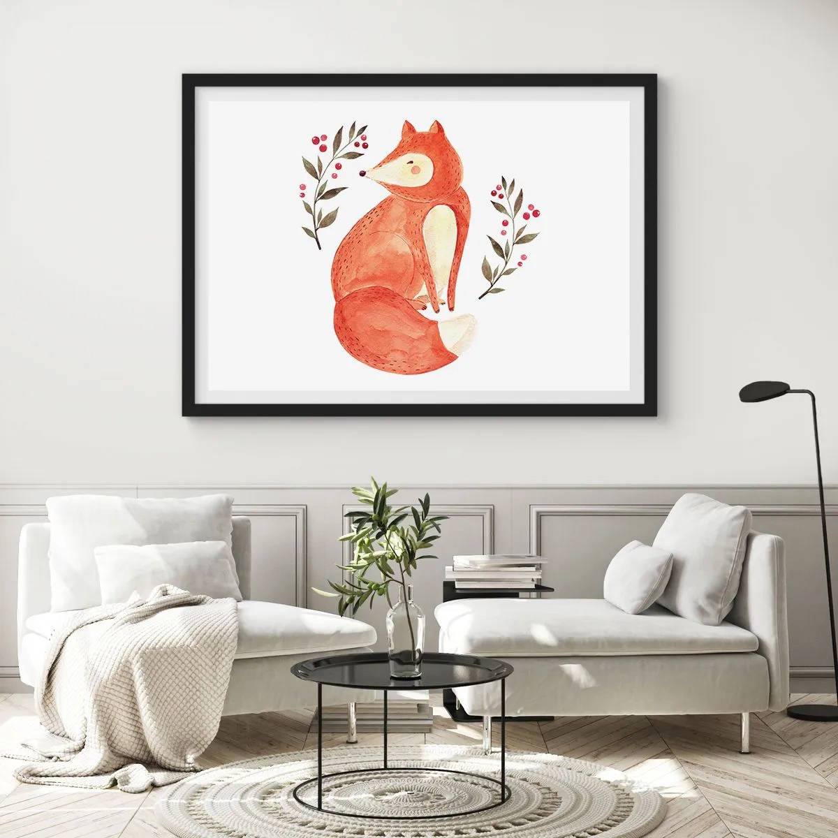 Plakat i sort ramme - Lille rødhåret - 100x70 cm