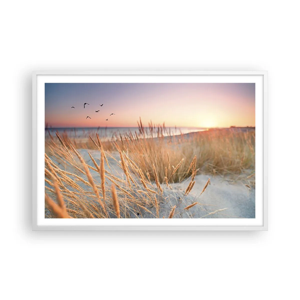 Plakat i hvid ramme - Baltisk vuggevise - 91x61 cm