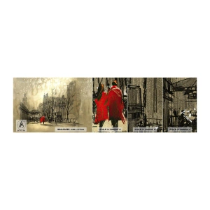 Prøve Fototapet Premium Sand - En date i London-tågen  - By, London, Arkitektur - 100x30 cm