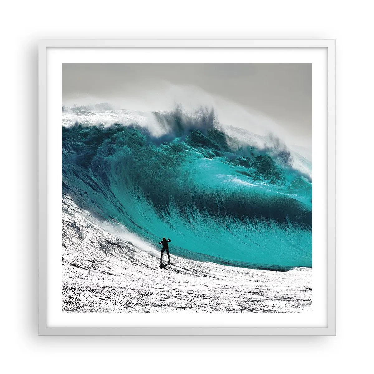 Plakat i hvid ramme - Udfordring accepteret - 60x60 cm