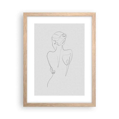 Plakat i ramme af lyst egetræ - Kroppens musik - 30x40 cm
