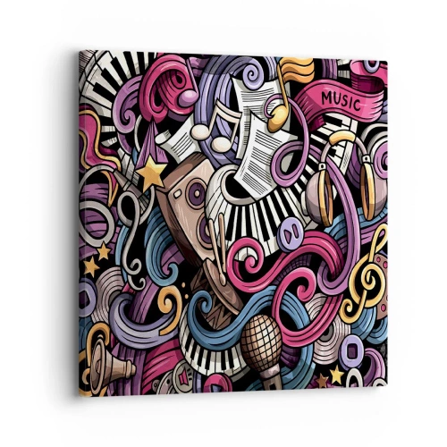 Lærredstryk - Billede på lærred - Kompliceret melodi - 30x30 cm