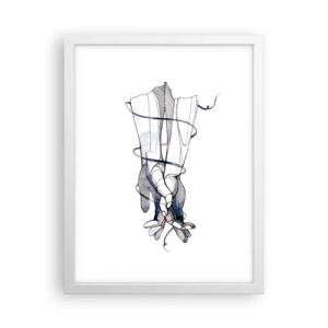 Plakat i hvid ramme - En undersøgelse af berøring - 30x40 cm
