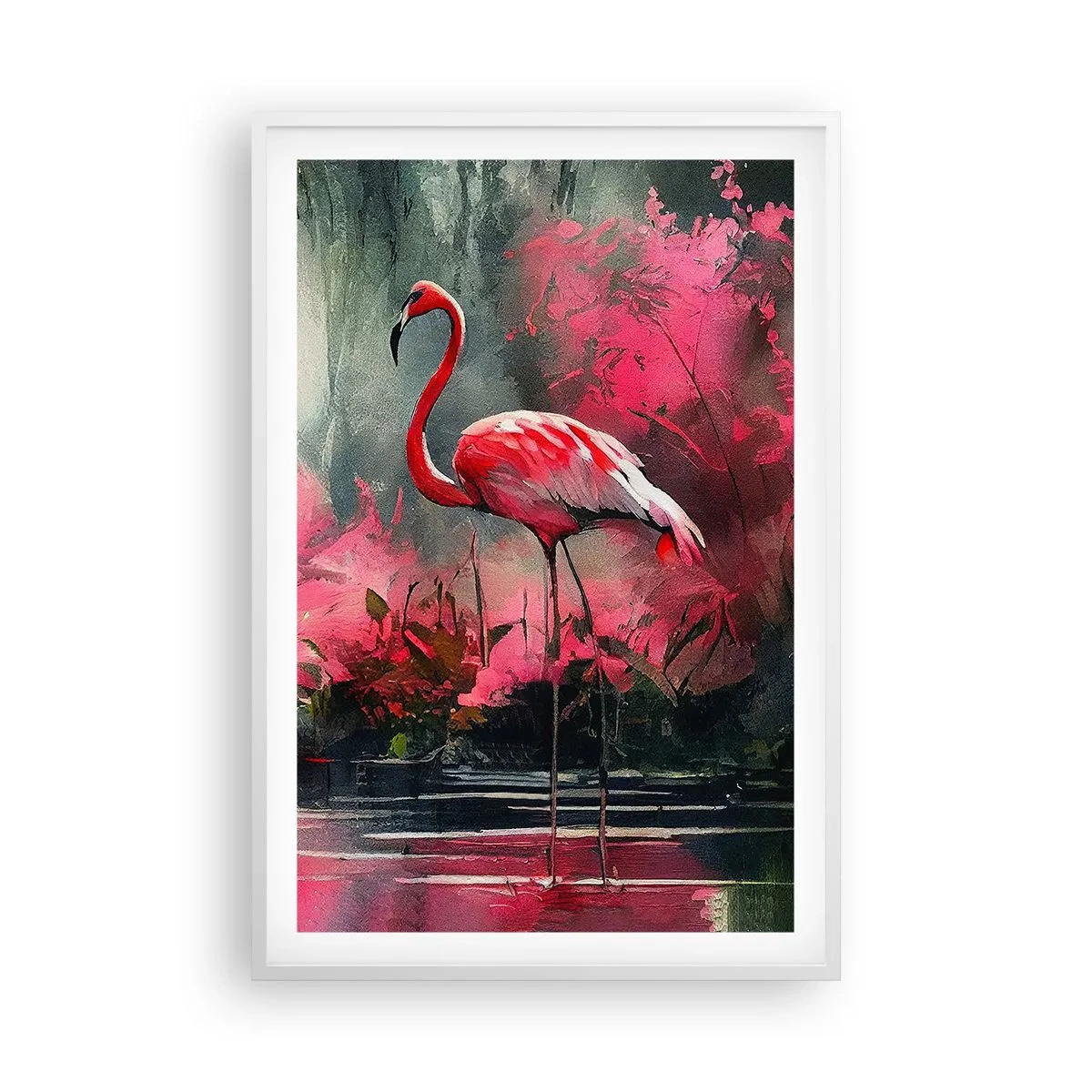 Plakat i hvid ramme - En lektion i naturlig charme - 61x91 cm