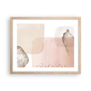 Plakat i ramme af lyst egetræ - Et kig gennem farver - 50x40 cm