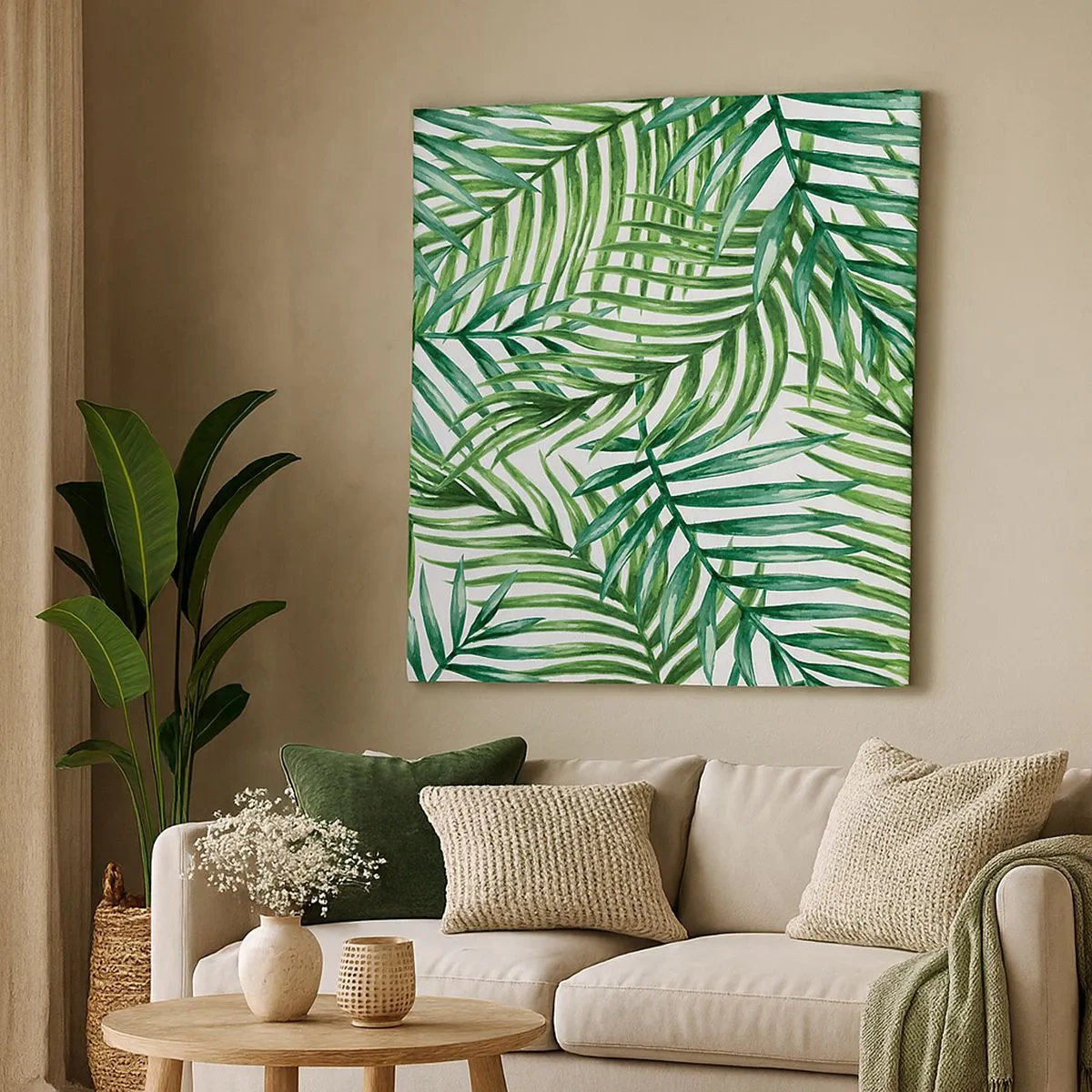 Lærredstryk - Billede på lærred - Under det grønne baldakin - 30x30 cm