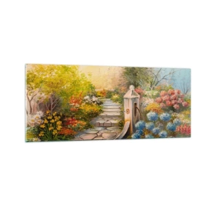 Billede på glas - I fuld blomstring - 100x40 cm