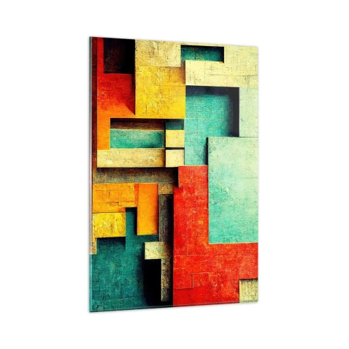 Billede på glas - Festival for rette vinkler - 80x120 cm