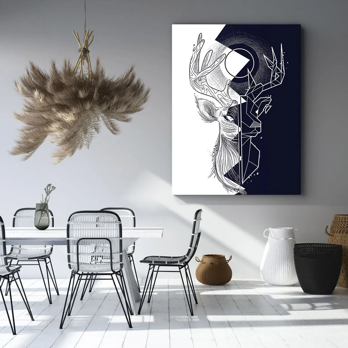 Lærredstryk - Billede på lærred - Modsætningernes kamp og enhed - 55x100 cm