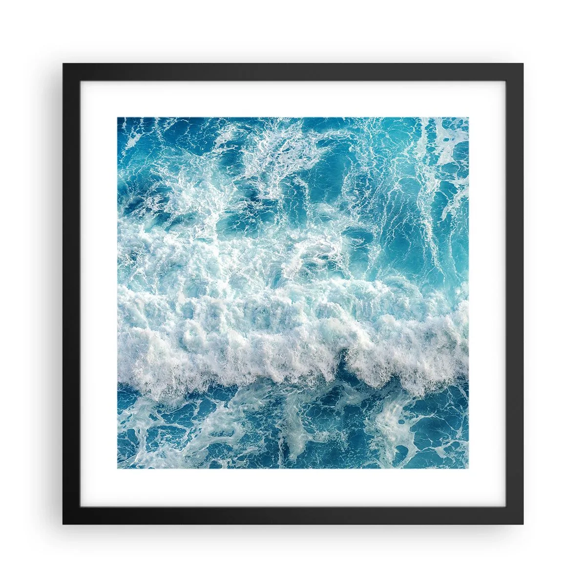 Plakat i sort ramme - Glædeligt og i spring - 40x40 cm